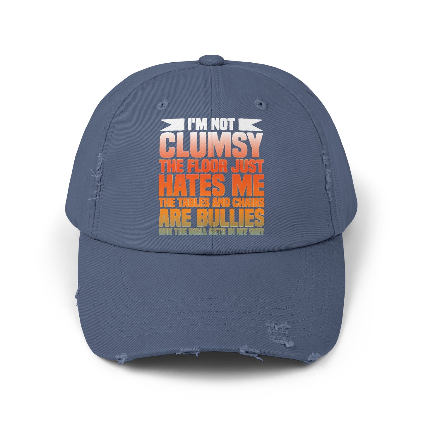 Amputee humor cap, distressed unisex cap, I'm not clumsy hat, amputee awareness gift, funny amputee gift cap, recovery encouragement gift