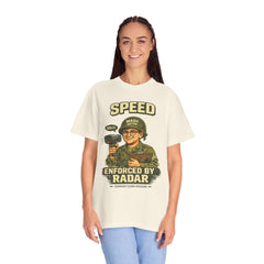 Speed Enforced By Radar T-Shirt — MASH 4077 Retro Traffic Cop Graphic Tee