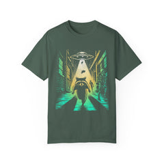 Raccoon UFO Funny Comfort Colors Graphic T-Shirt