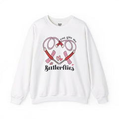 You Give Me Butterflies - Unisex Heavy Blend™ Crewneck Sweatshirt