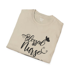 Blessed Nurse - Unisex Softstyle T-Shirt | Nurse Awareness, Medical Wear, Gift For Her, Scrubs Tee, Medical Staff Gift, Registered Nurse, RN