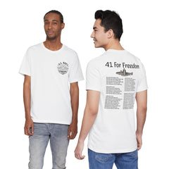41 For Freedom FBM Fleet Ballistic Missile Submarine Unisex Jersey Short Sleeve Tee