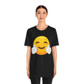 Emoji With White Gloved Hug - Graphic Unisex Jersey Short Sleeve Tee