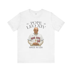 Pope Leo XIV Boston Red Sox Fan  Short Sleeve Tee - Made in USA