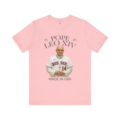 Pope Leo XIV Boston Red Sox Fan  Short Sleeve Tee - Made in USA