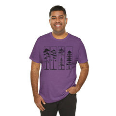 Nature-Inspired Unisex Jersey Tee, Tree Graphic T-Shirt, Eco-Friendly Fashion, Gift for Nature Lovers, Casual Wear, Outdoor Adventure