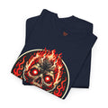 Flaming Fire Skull - Graphic Unisex Heavy Cotton Tee