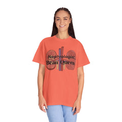 Nephrologist Bean Queen, Graphic Unisex Garment-Dyed T-shirt