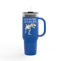 Funny Dinosaur Punctuation Saves Lives Insulated Travel Mug