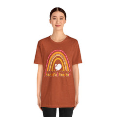 Thankful Teacher T‑Shirt – Retro Rainbow Turkey Teacher Appreciation Tee