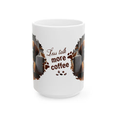Less Talk More Coffee Boxer Ceramic Mug - Perfect for Dog Lovers