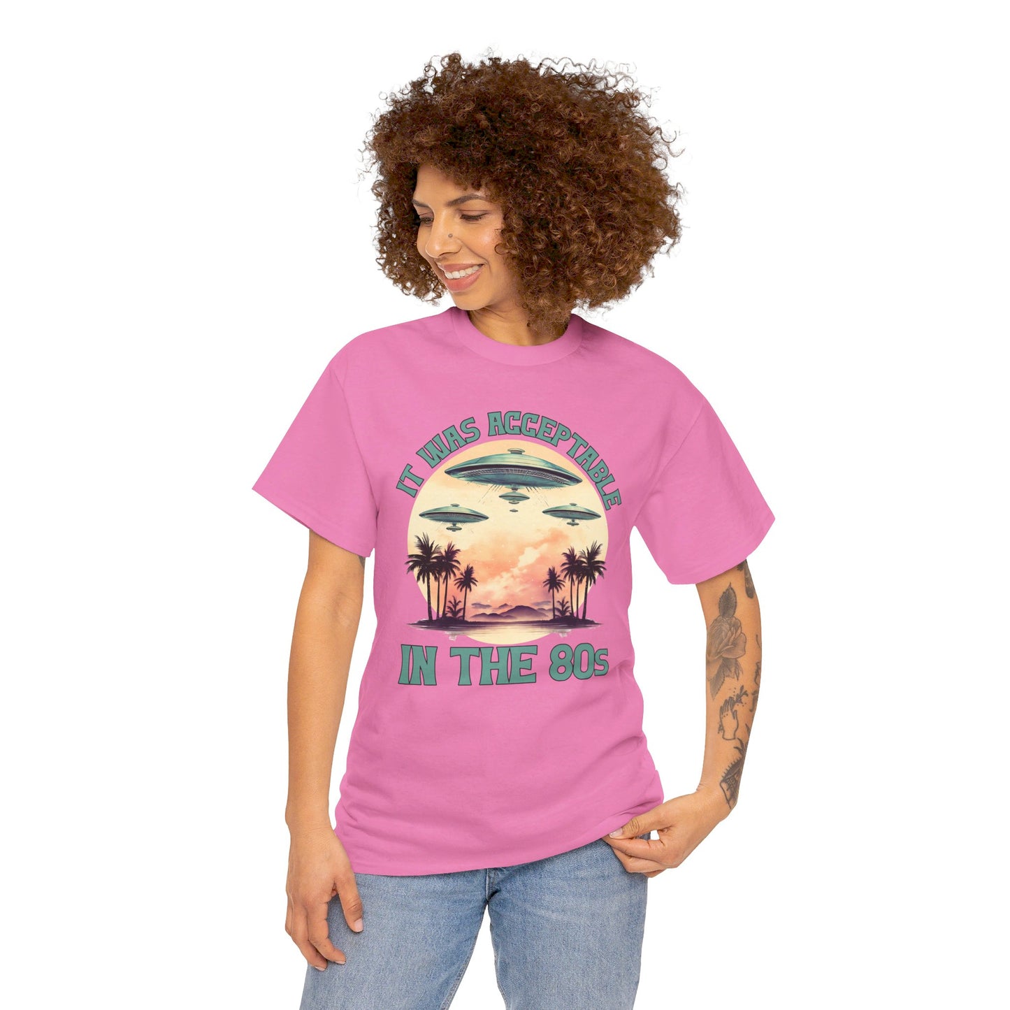 Funny 80s UFOs - Unisex Heavy Cotton Tee