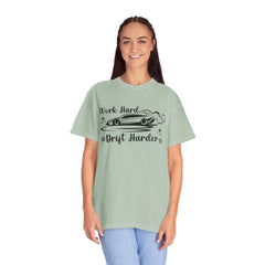 Sports Car Drift Unisex T-Shirt - Work Hard, Drift Harder