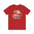 Happy 4th Of July Burger and Mug Graphic, Unisex Jersey Short Sleeve Tee