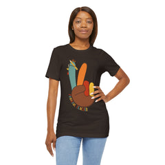 Thankful Teacher T‑Shirt – Hand Turkey Teacher Appreciation Tee