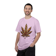 Vintage Leopard Cannabis Leaf T-shirt — Weed Lover Stoner Gift