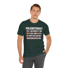 Phlebotomist Humor Tee, Funny Medical Shirt, Nurse Gift, Blood Tech Wear, Cute Phlebotomy Humor, Healthcare Apparel