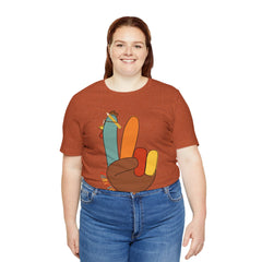 Thankful Teacher T‑Shirt – Hand Turkey Teacher Appreciation Tee