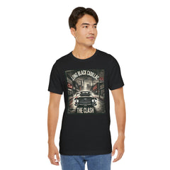 Long Black Cadillac Classic Car-Themed Music - Unisex Tee