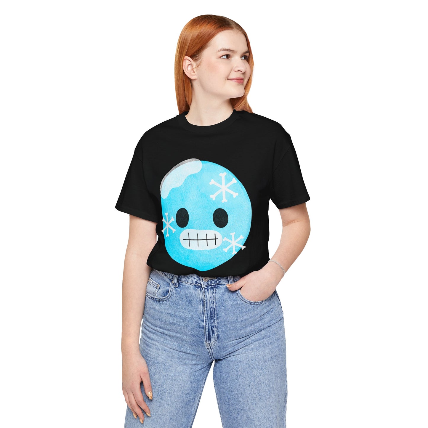 Emoji Whos Cold - Graphic Unisex Jersey Short Sleeve Tee