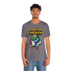 Video Game Chicken Jockey Tee - Unisex Short Sleeve T-Shirt
