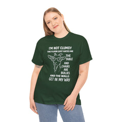 Clumsy Funny Goat Graphic Tee | Unisex Heavy Cotton Tee | Great Gift for Animal Lovers, Birthdays, Casual Wear, Humorous Gifts, Everyday Style
