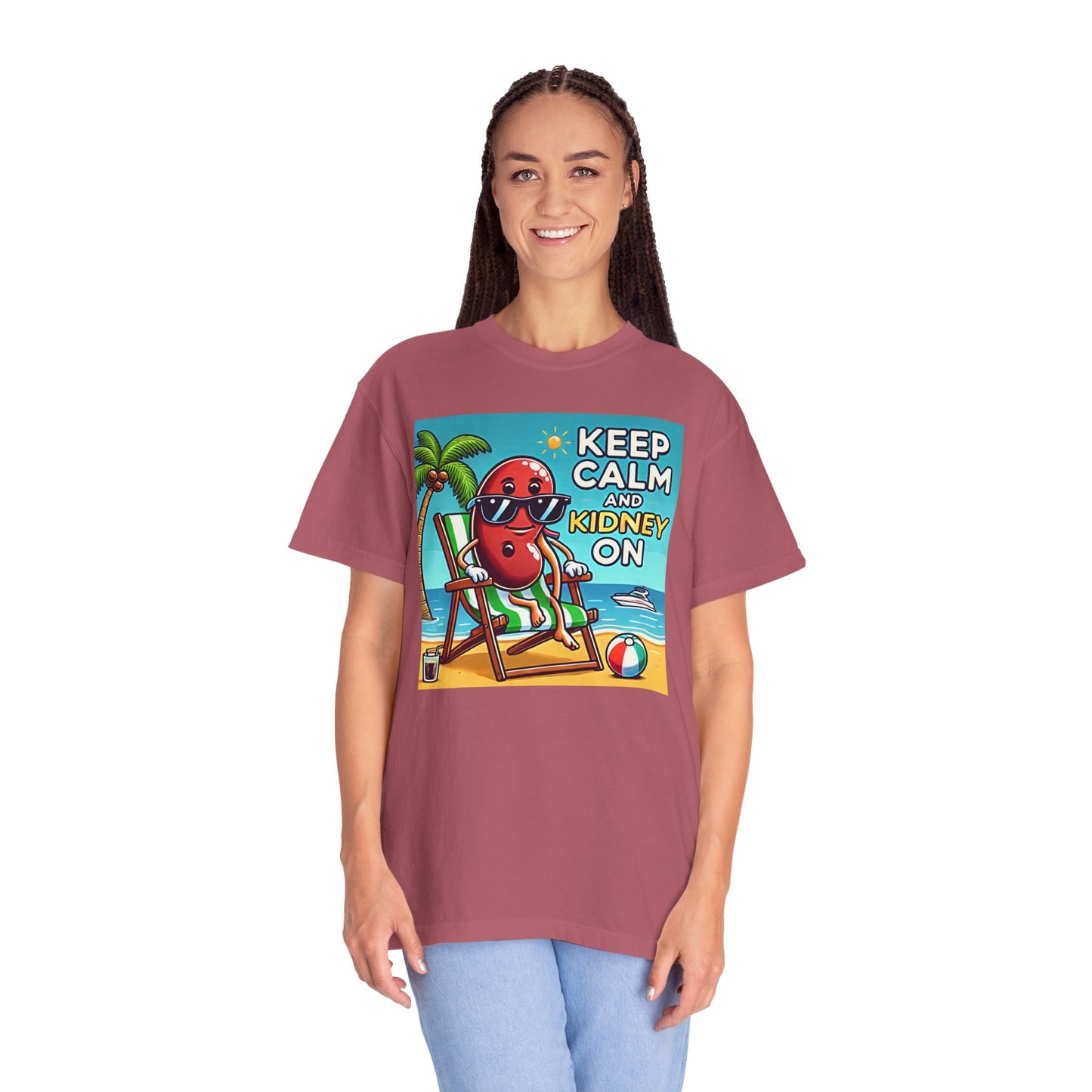 Keep Calm And Kidney On Graphic Unisex Garment-Dyed T-shirt