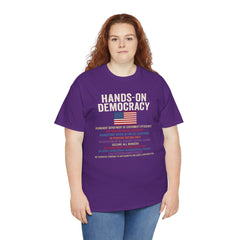 Hands-On Democracy Unisex Heavy Cotton Tee - Political Statement Shirt