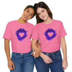 Galaxy Heart Tee — Purple or Green Splatter Heart T-Shirt