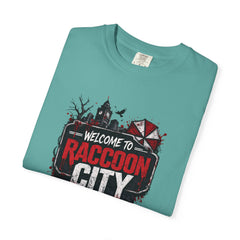 Raccoon City Graphic T-Shirt — "Welcome to Raccoon City" Horror Gamer Tee