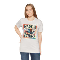 Made In America Cowboy Hat Graphic, Unisex Jersey Short Sleeve Tee