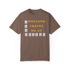 Mahjong Cracks Me Up, Comfort Colors 1717, Funny Graphic Tee, Unisex Garment-Dyed T-shirt, gift for mahjong player, mahjong lover gift, casual wear tee, humorous t-shirt, novelty mahjong shirt