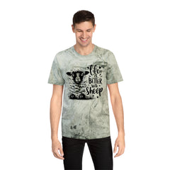 Life Is Better With Sheep Graphic Unisex Color Blast T-Shirt