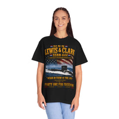 Lewis & Clark SSBN-644 Submarine T-Shirt — 'Ocean in View! O! The Joy.' Vintage Nautical Military Tee