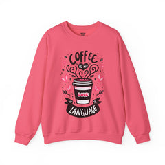 Woman's Coffee Is My Love Language Valentine - Unisex Heavy Blend™ Crewneck Sweatshirt