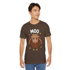 Funny Thanksgiving Turkey Moo T‑Shirt - Unisex Tee