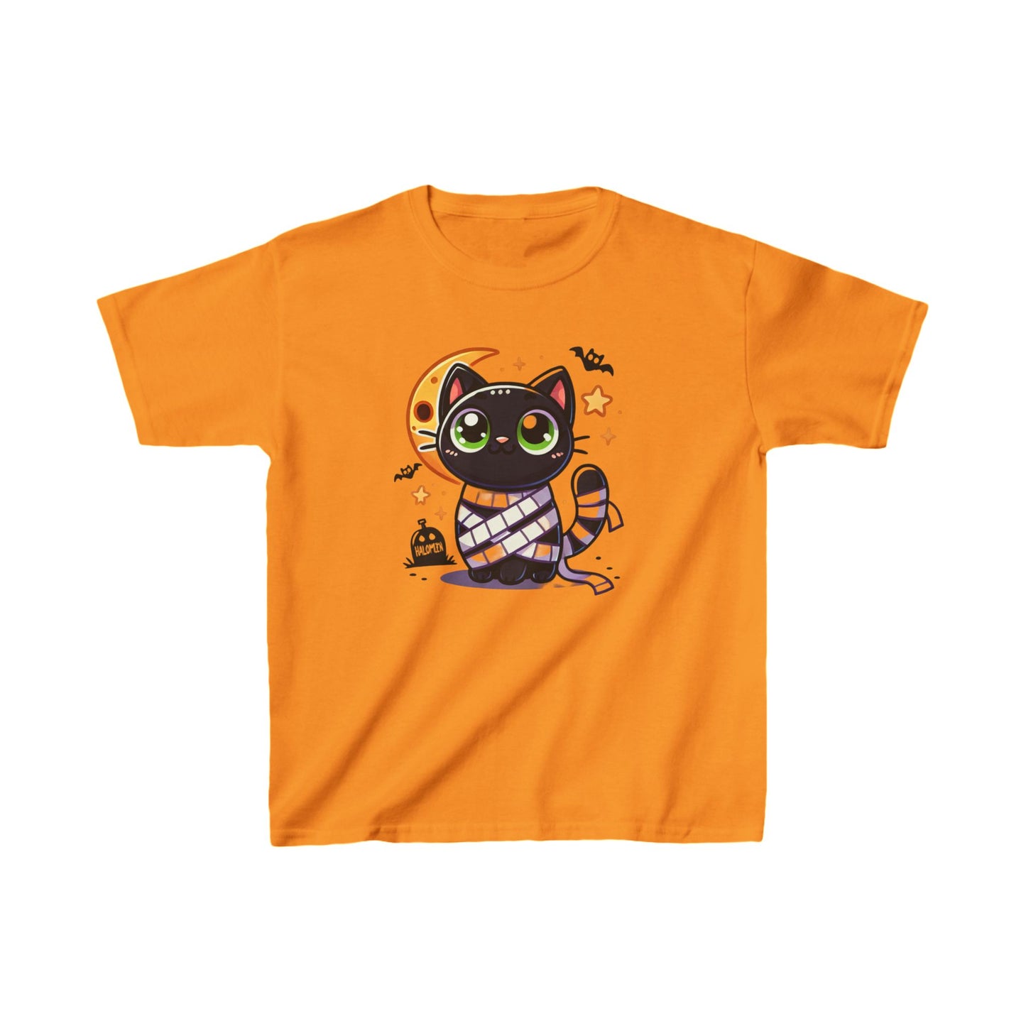 Cute Mummy Cat  - Kids Heavy Cotton™ Tee