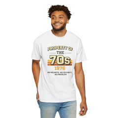 70s Retro Tee – "Property of the 70s 1976" Vintage Graphic T-Shirt