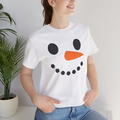 Snowman Face Graphic - Unisex Jersey Short Sleeve Tee