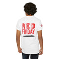 SUBMARINER RED Friday T Shirt with Fouled Anchor, American Flag, FBM / Boomer Silhouette. Remember Everyone Deployed, Dolphins