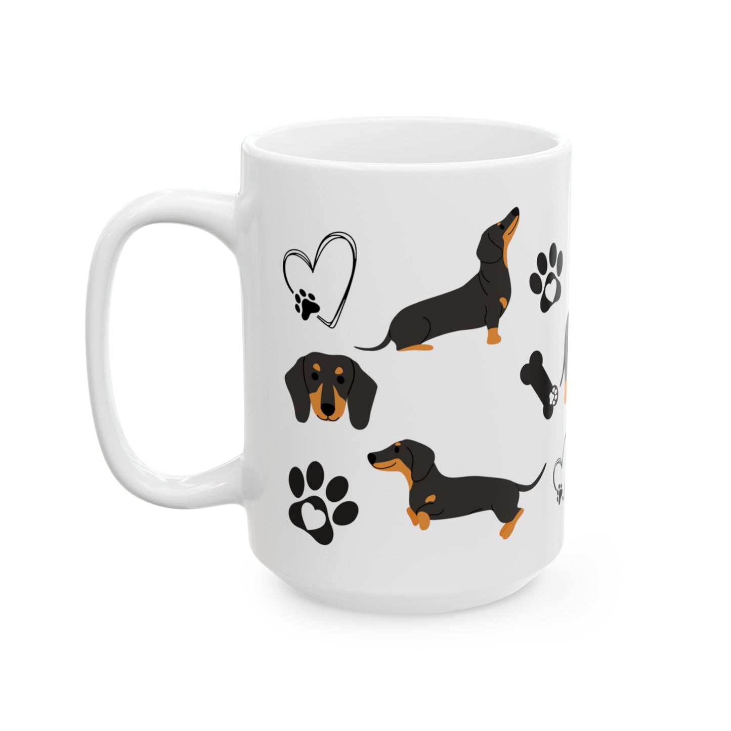 Dachsund Sausage Dog, Ceramic Mug, (11oz, 15oz)