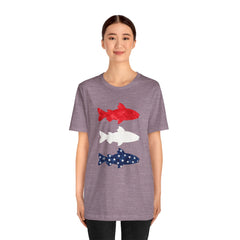 Patriotic Trout T-Shirt — Red White & Blue Fish Tee