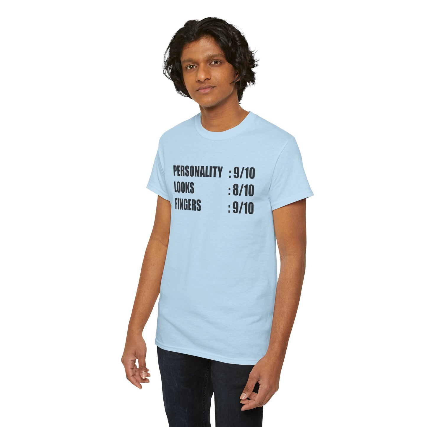 Personality, Looks, Fingers Count - Unisex Heavy Cotton Tee / Prosthetic Humor / One Leg / One Arm / Missing Fingers