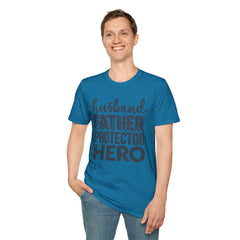 Husband Father Protector Hero Unisex Softstyle T-Shirt