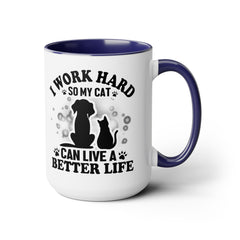 Cat slave mug, funny cat mug, gift for cat lover, crazy cat lady gift, pet owner gift, kitten lover mug, cat gift, animal lover present
