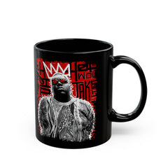 Hip Hop Crowned Rapper Graphic - Black Mug (11oz, 15oz)