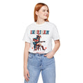 American Cowgirl, Playing Guitar Graphic, Unisex Jersey Short Sleeve Tee