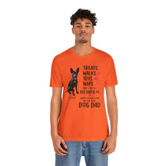 Personalized Dog Dad T‑Shirt — "Treats. Walks. Toys. Naps." Father's Day Gift