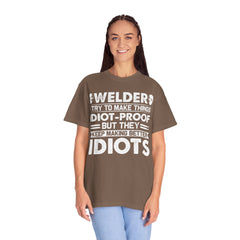 Fun Welder T-Shirt - 'Idiot-Proof' Design for Welding Enthusiasts