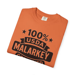 100% USDA Malarkey Certified T-Shirt, Funny Tee, Gift for Farmers, Humorous Apparel, Casual Wear, Agricultural Humor